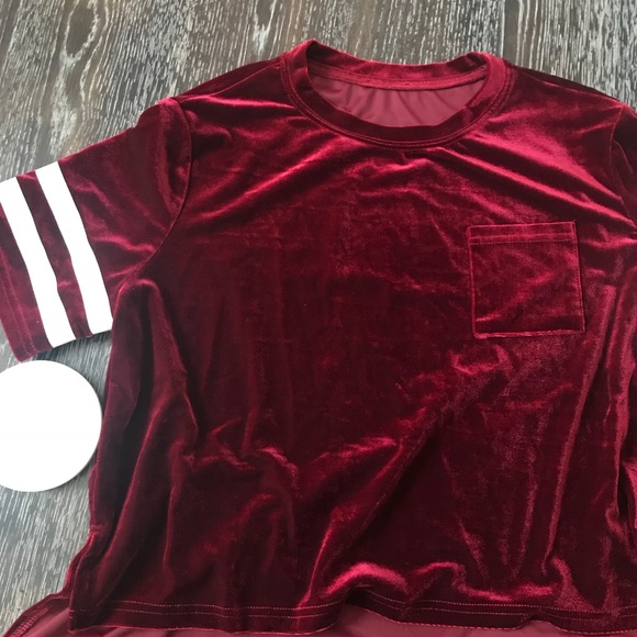 Tops - Velour baseball top